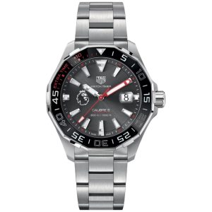 Tag Heuer Aquaracer Men’s Automatic Swiss Made Silver Stainless Steel Black Dial 43mm Watch WAY201D.BA0927 (Factory Leftover)