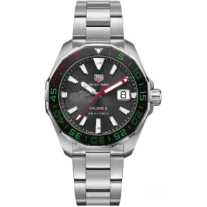 Tag Heuer Aquaracer Men’s Automatic Swiss Made Silver Stainless Steel Black Dial 43mm Watch WAY201E.BA0927 (Factory Leftover)