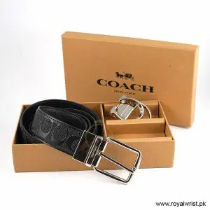 Alternative view of Coach Men’s Reversible Leather Belt with Buckle Gift Set CH-10005