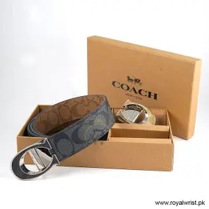 Alternative view of Coach Men’s Reversible Leather Belt with Buckle Gift Set CH-10008