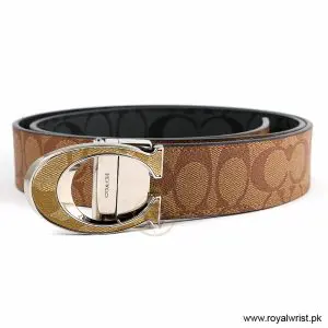 Coach Men’s Reversible Leather Belt with Buckle Gift Set CH-10008 - Image 4