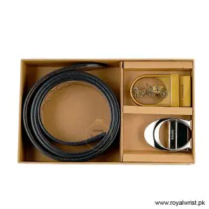 Coach Men’s Reversible Leather Belt with Buckle Gift Set CH-10010