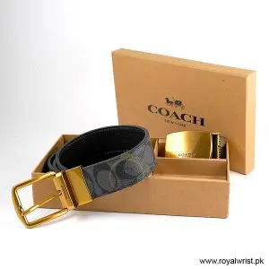 Alternative view of Coach Men’s Reversible Leather Belt with Buckle Gift Set CH-10011