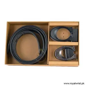 Coach Men’s Reversible Leather Belt with Buckle Gift Set CH-10014