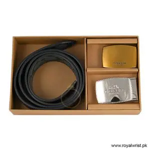 Coach Men’s Reversible Leather Belt with Buckle Gift Set CH-10015