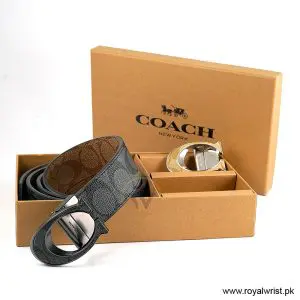 Alternative view of Coach Men’s Reversible Leather Belt with Buckle Gift Set CH-10016