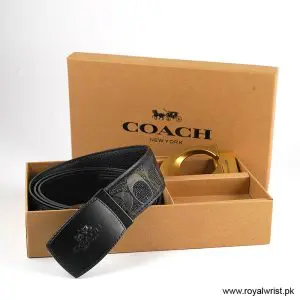 Alternative view of Coach Men’s Reversible Leather Belt with Buckle Gift Set CH-10017