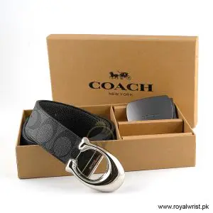 Alternative view of Coach Men’s Reversible Leather Belt with Buckle Gift Set CH-10018