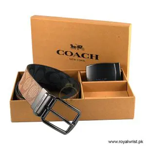 Alternative view of Coach Men’s Reversible Leather Belt with Buckle Gift Set CH-10019