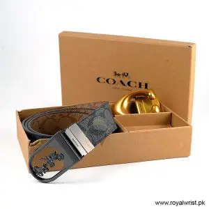 Alternative view of Coach Men’s Reversible Leather Belt with Buckle Gift Set CH-10026