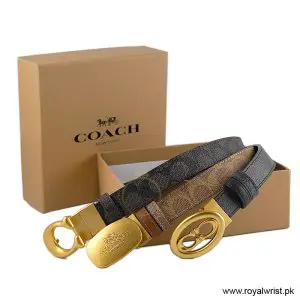 Coach Women’s Reversible Leather Belt with Buckle Gift Set CH-10031