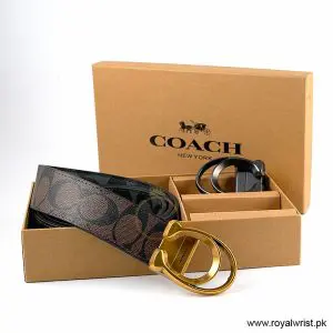Alternative view of Coach Men’s Reversible Leather Belt with Buckle Gift Set CH-10040