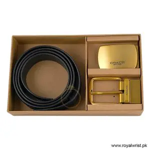 Coach Men’s Reversible Leather Belt with Buckle Gift Set CH-10042
