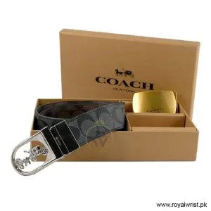 Alternative view of Coach Men’s Reversible Leather Belt with Buckle Gift Set CH-10045