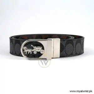 Coach Men’s Reversible Leather Belt with Buckle Gift Set CH-10045 - Image 3