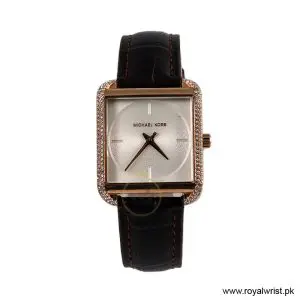 Michael Kors Women’s Quartz Brown Leather Strap White Dial 32mm Watch MK2610/2 (Like New)