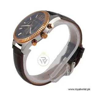 Alternative view of Michael Kors Men's Quartz Brown Leather Strap Blue Dial 45mm Watch MK8412/1 (Like New)