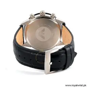 Emporio Armani Men’s Chronograph Quartz Black Leather Strap Black Dial 43mm Watch AR11243 (Like New) - Image 4