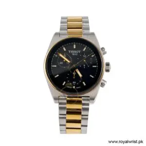 TISSOT Men’s Quartz Swiss Made Two-tone Stainless Steel Black Dial 40mm Watch T149.417.22.051.00 (Like New)