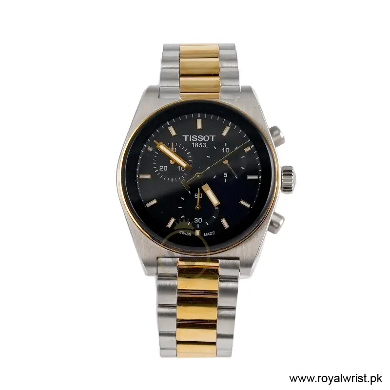 TISSOT Men’s Quartz Swiss Made Two-tone Stainless Steel Black Dial 40mm Watch T149.417.22.051.00 (Like New)