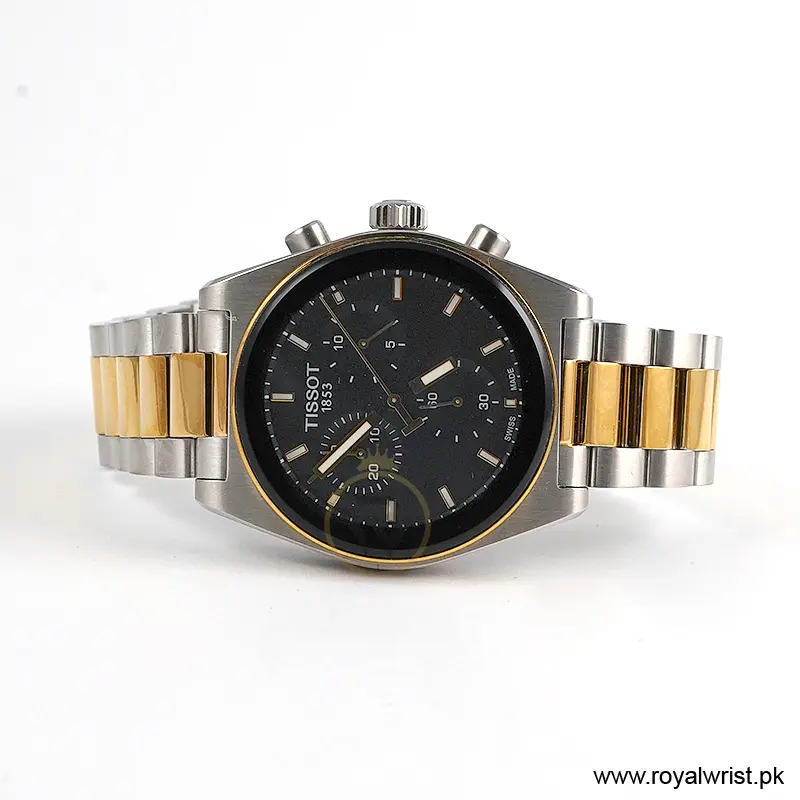 TISSOT Men’s Quartz Swiss Made Two-tone Stainless Steel Black Dial 40mm Watch T149.417.22.051.00 (Like New) - Image 3