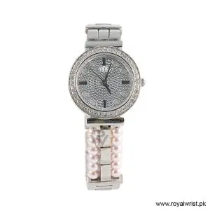 Guess Women’s Quartz Two Tone Stainless Steel Silver Dial 30mm Bracelet Watch GW0531L1 (Like New)