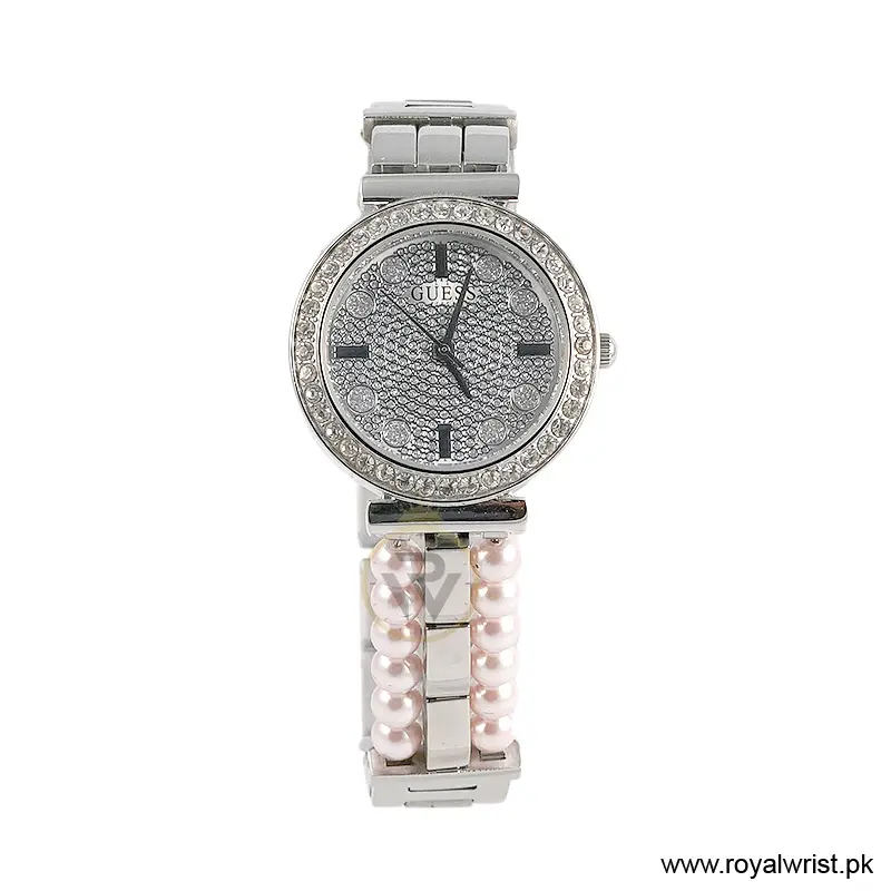 Guess Women’s Quartz Two Tone Stainless Steel Silver Dial 30mm Bracelet Watch GW0531L1 (Like New)