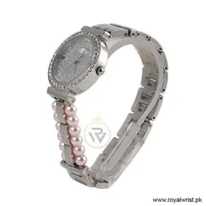 Alternative view of Guess Women’s Quartz Two Tone Stainless Steel Silver Dial 30mm Bracelet Watch GW0531L1 (Like New)