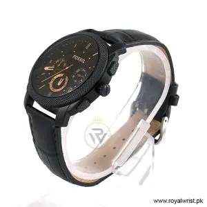 Alternative view of Fossil Men’s Quartz Black Leather Strap Black Dial 42mm Watch FS5251 (Like New)