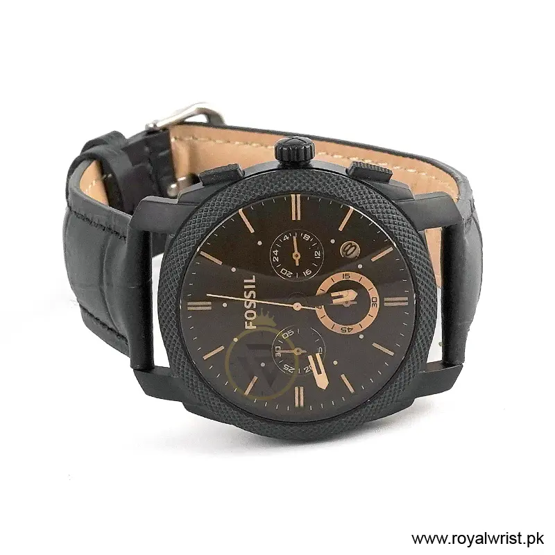 Fossil Men’s Quartz Black Leather Strap Black Dial 42mm Watch FS5251 (Like New) - Image 3