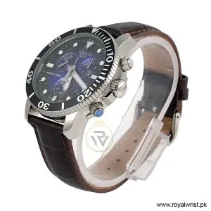 Alternative view of TISSOT Men’s Quartz Swiss Made Brown Leather Strap Blue Gradient Dial 45mm Watch T120.417.11.041.01 (Like New)