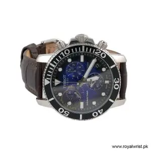 TISSOT Men’s Quartz Swiss Made Brown Leather Strap Blue Gradient Dial 45mm Watch T120.417.11.041.01 (Like New) - Image 3