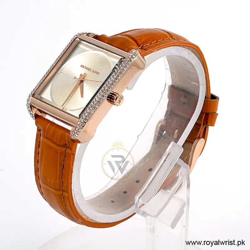 Michael Kors Women’s Quartz Camel Brown Leather Strap White Dial 32mm Watch MK2610/1 (Like New) - Image 2
