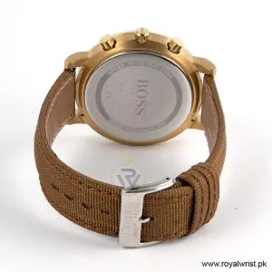 Hugo Boss Men’s Quartz Brown Nylon Black Dial 43mm Watch 1513781 (Like New) - Image 4