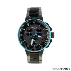 TISSOT T-Race Men’s Quartz Swiss Made Two-Tone Stainless Steel Black Dial 44mm Watch T111.417.37.441.05 (Like New)