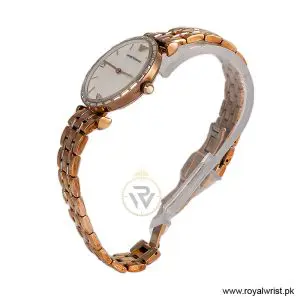 Alternative view of Emporio Armani Women's Quartz Rose Gold Stainless Steel Mother of Pearl Dial 32mm Watch AR11294 (Like New)