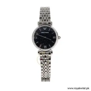 Emporio Armani Women’s Analog Stainless Steel Dark Blue Dial 32mm Watch AR11091 (Like New)