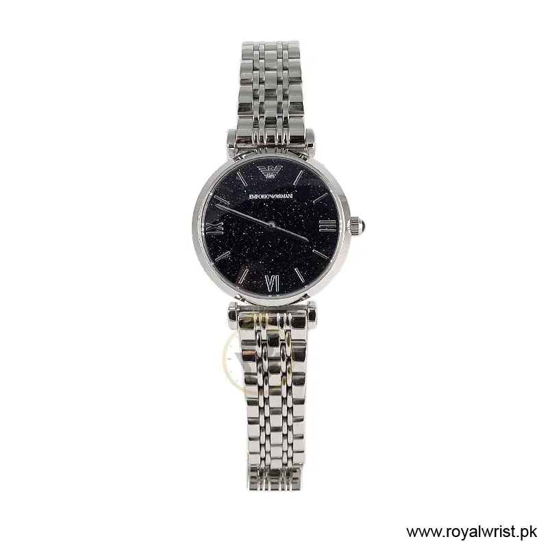 Emporio Armani Women’s Analog Stainless Steel Dark Blue Dial 32mm Watch AR11091 (Like New)