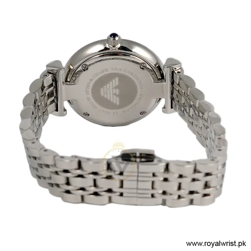 Emporio Armani Women’s Analog Stainless Steel Dark Blue Dial 32mm Watch AR11091 (Like New) - Image 4