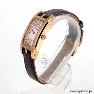 Alternative view of Elle Women’s Quartz Dark Brown Leather Strap Pink Mother Of Pearl Dial 23mm Watch EL20051S03N (Like New)