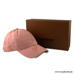 Burberry Women's TB Monogram Embroidered Cotton Baseball Cap Pink B18240