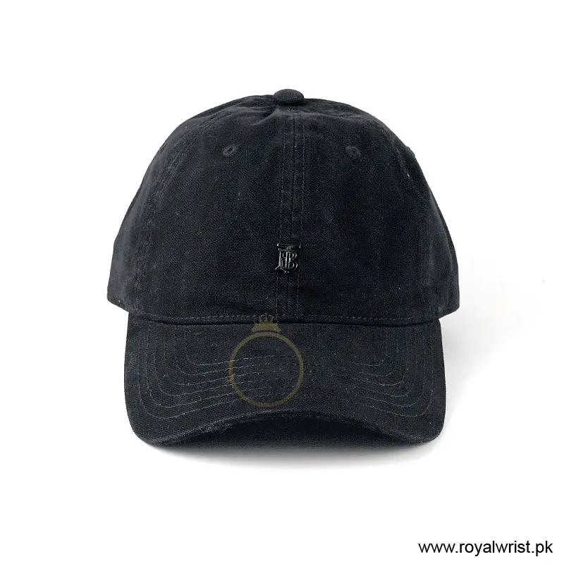 Burberry Unisex TB Monogram Embroidered Cotton Baseball Cap Black B18244 - Image 2