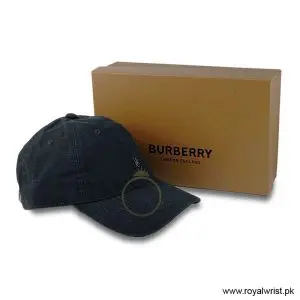 Burberry Unisex TB Monogram Embroidered Cotton Baseball Cap Black B18244