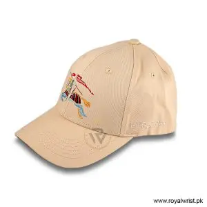 Burberry Equestrian Knight Motif Embroidered Cotton Baseball Cap Beige B18250 - Image 3