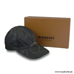 Burberry Jacquard Equestrian Knight Nylon Baseball Cap Black B18254