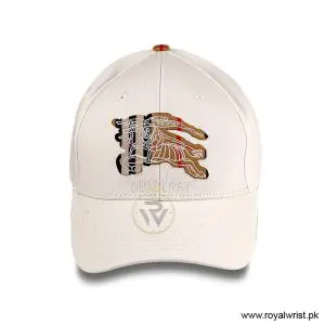 Alternative view of Burberry Check Equestrian Knight Motif Cotton Baseball Cap Off White B18255