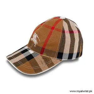 Burberry Vintage Check EKD Embroidered Cotton Baseball Cap Beige / Tan B18256 - Image 3