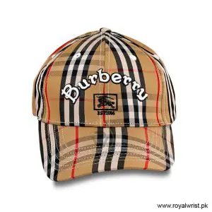 Alternative view of Burberry Vintage Check Embroidered Script Logo Cotton Baseball Cap Beige / Tan B18263