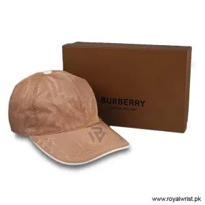 Burberry Jacquard Equestrian Knight Nylon Baseball Cap Tan / Brown B18264