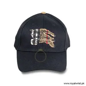 Alternative view of Burberry Check Equestrian Knight Motif Cotton Baseball Cap Charcoal B18265